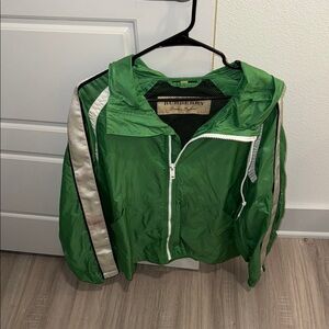 Burberry Green Bomber Jacket with Sporty Accents